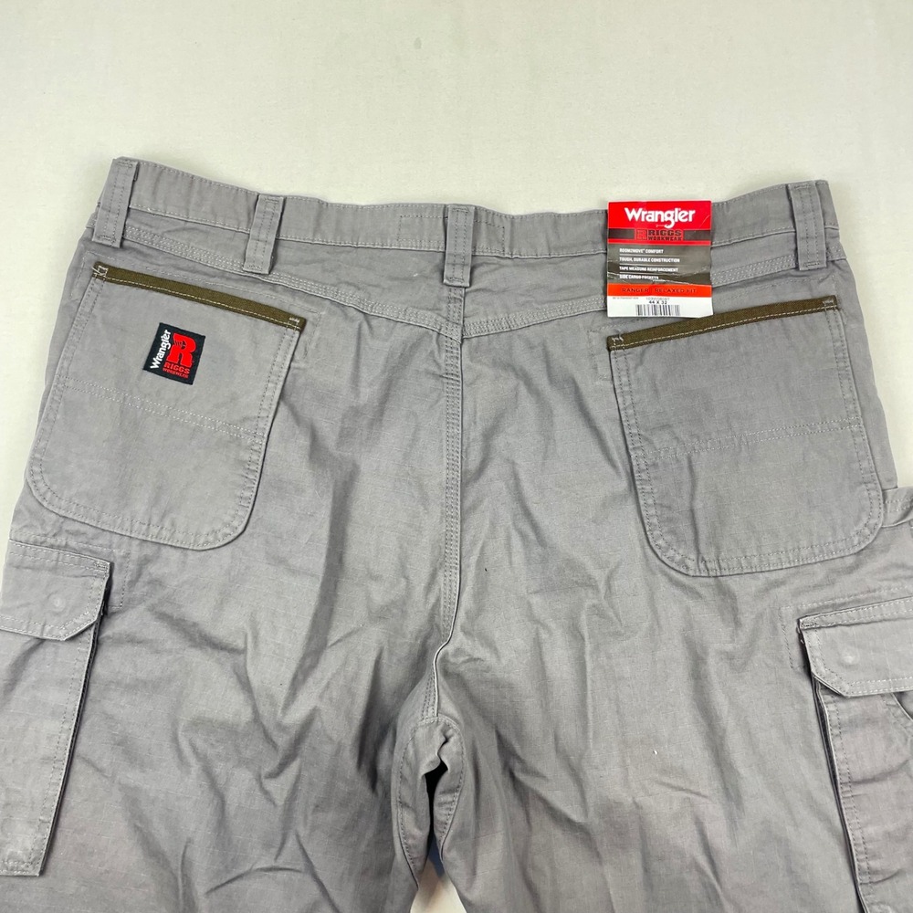 Wrangler Riggs Workwear Ranger Relaxed Fit Cargo Pants Grey 44x32 103W060ST